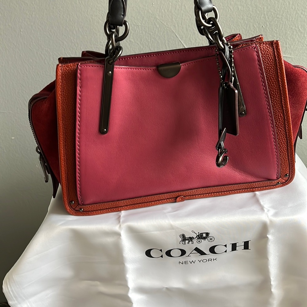 NEW 💓 Coach Dreamer 36 In Colorblock pink